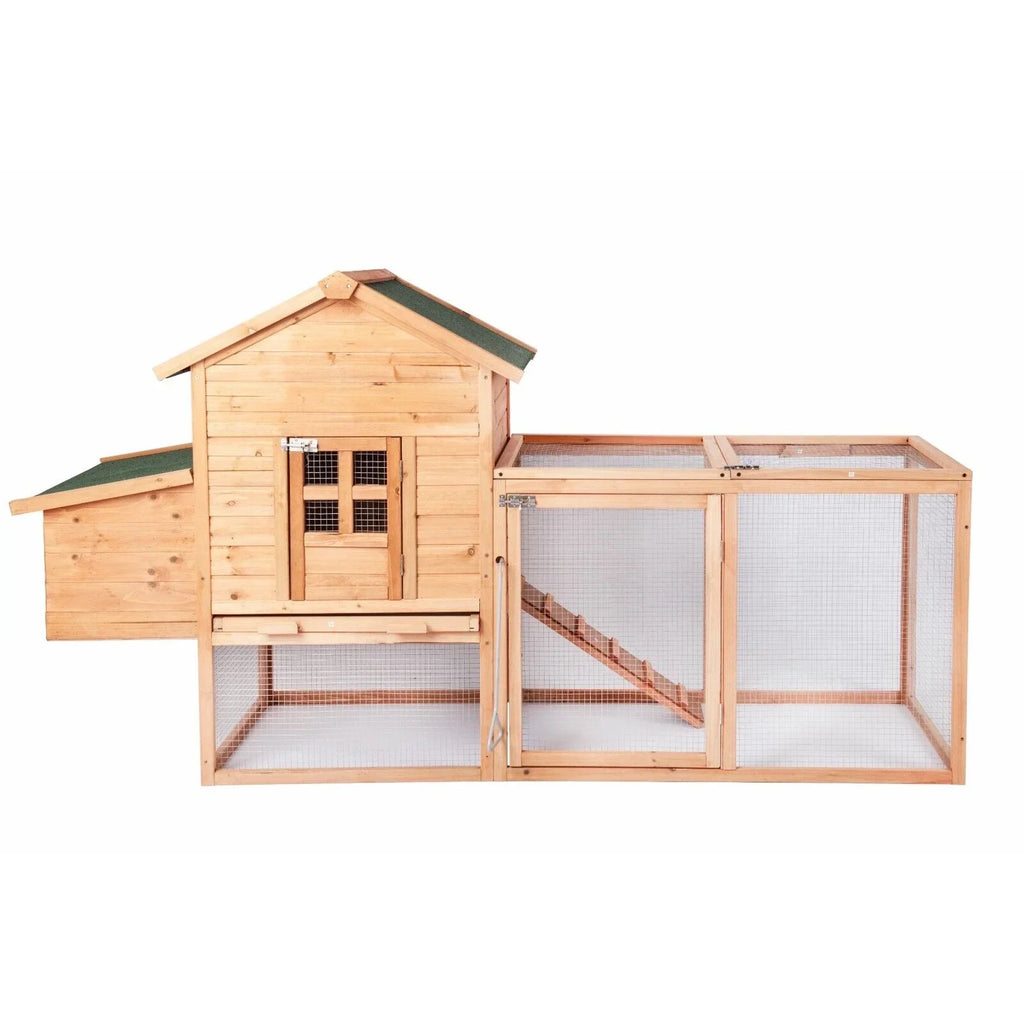 2026 NewOutdoor Medium 80'' Wooden Chicken Coop Nest Box Hen House Poultry Cage Pet Hutch Garden