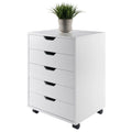2026 NewWinsome Halifax 5-Drawer Mobile Cabinet 10519, White Finish
