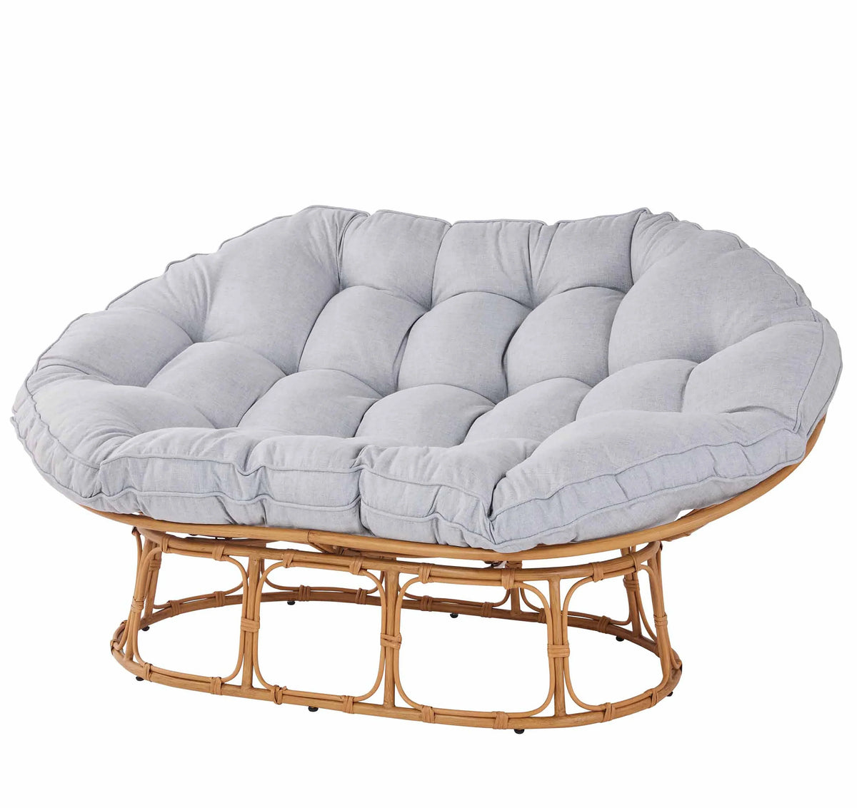 2026 NewBetter Homes & Gardens Double Papasan Accent Chair, Cream Boucle