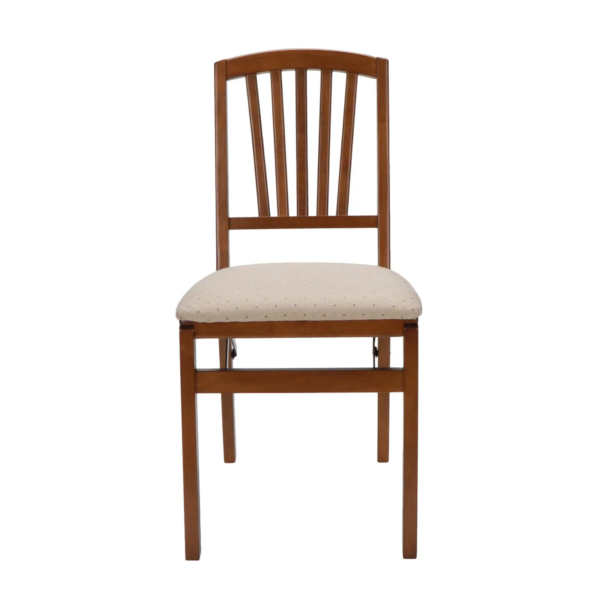 2026 NewMission Fusion Folding Chair (Set of 2)- Blush Fabric and Fruitwood