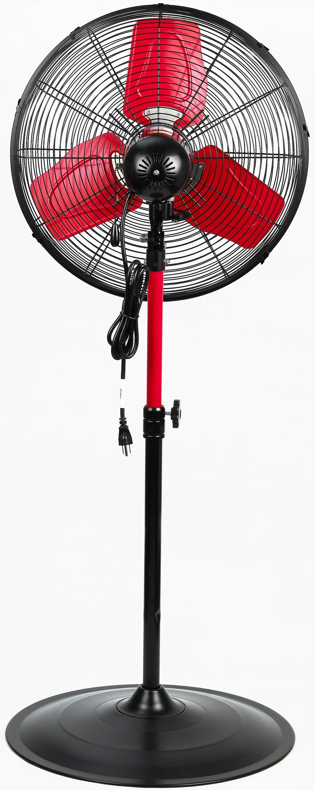 2026 NewHyper Tough 20" 3-Speed Commercial & Industrial High Velocity Oscillating Red & Black Pedestal Fan