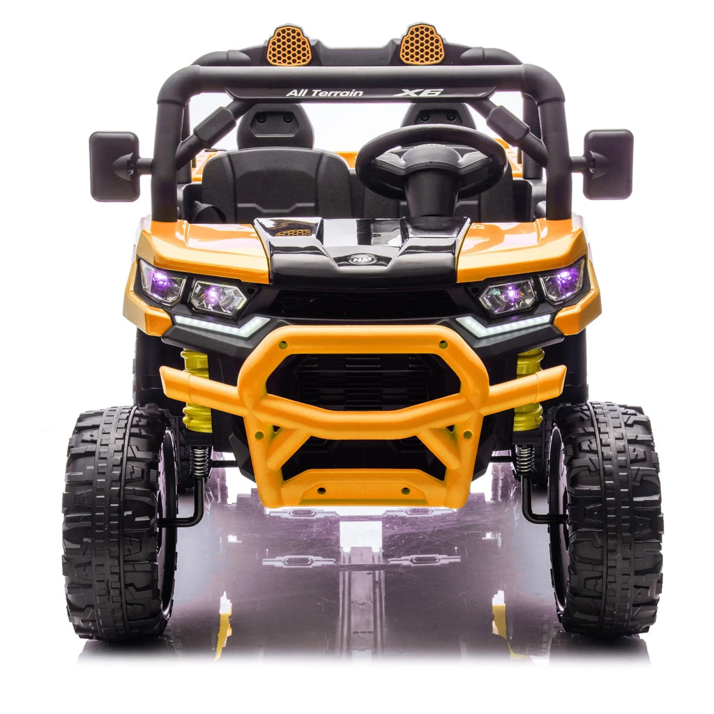 2026 NewXuanlur 24V 2 Seater Kids Ride on Car Truck, Ride on UTV W/ 2x200W Motor, 24 Volt Ride on Toys W/ Dump Bed/Shovel, Electric Car for Kids W/ Durable Tires, LED Light, Music, Remote Control, Black
