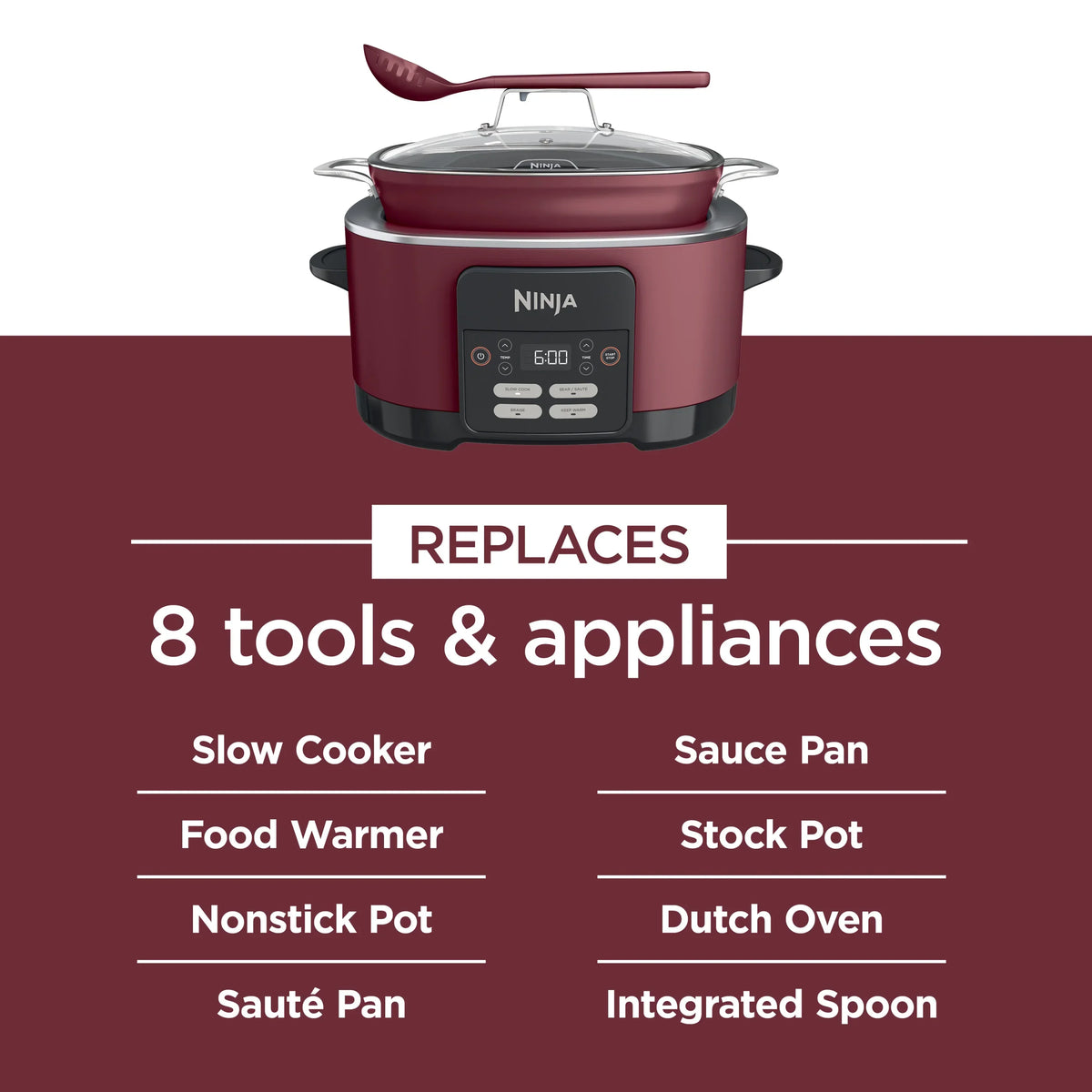 2026 NewNinja Foodi Possible Cooker 8.5qt Multi-Cooker, MC1000