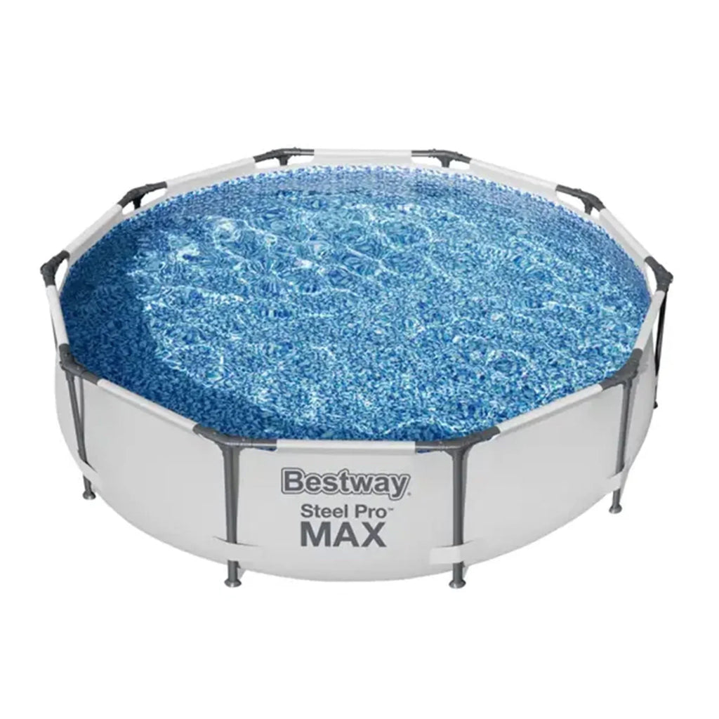 2026 NewBestway Steel Pro MAX 10'x30" Above Ground Outdoor Swimming Pool with Pump Metal frame pools Round