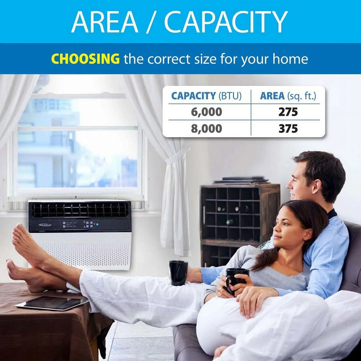 2026 NewRestored Soleus Air 8,000 BTU Saddle Window Air Conditioner with Wi-Fi (Refurbished)