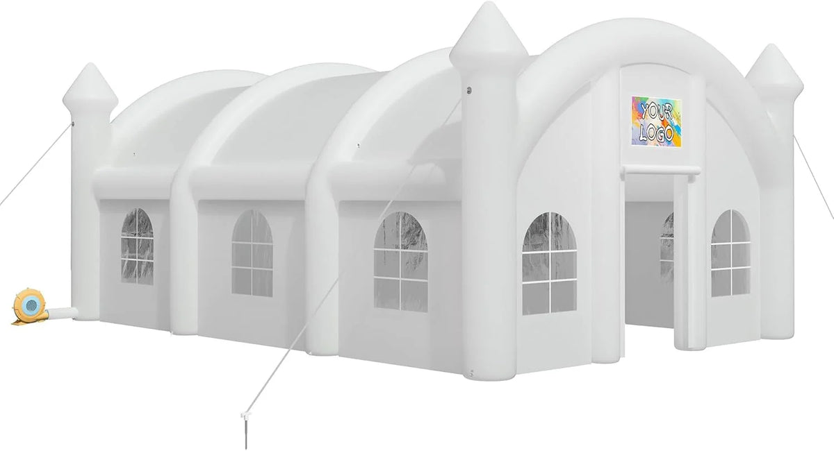 2026 NewJocisland 20x16x14 ft Large Black Inflatable Night Club Tent for Adults with 2 Side Doors, Inflatable Nightclub with Logo Area Gazebo Event House