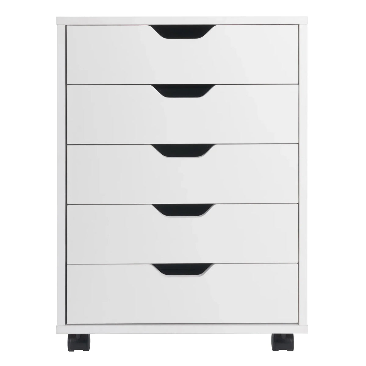 2026 NewWinsome Halifax 5-Drawer Mobile Cabinet 10519, White Finish