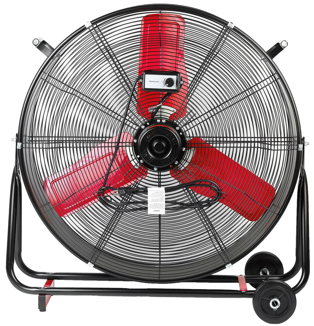 2026 NewHyper Tough New 30 inch High Velocity Tilted Drum Fan Red & Black