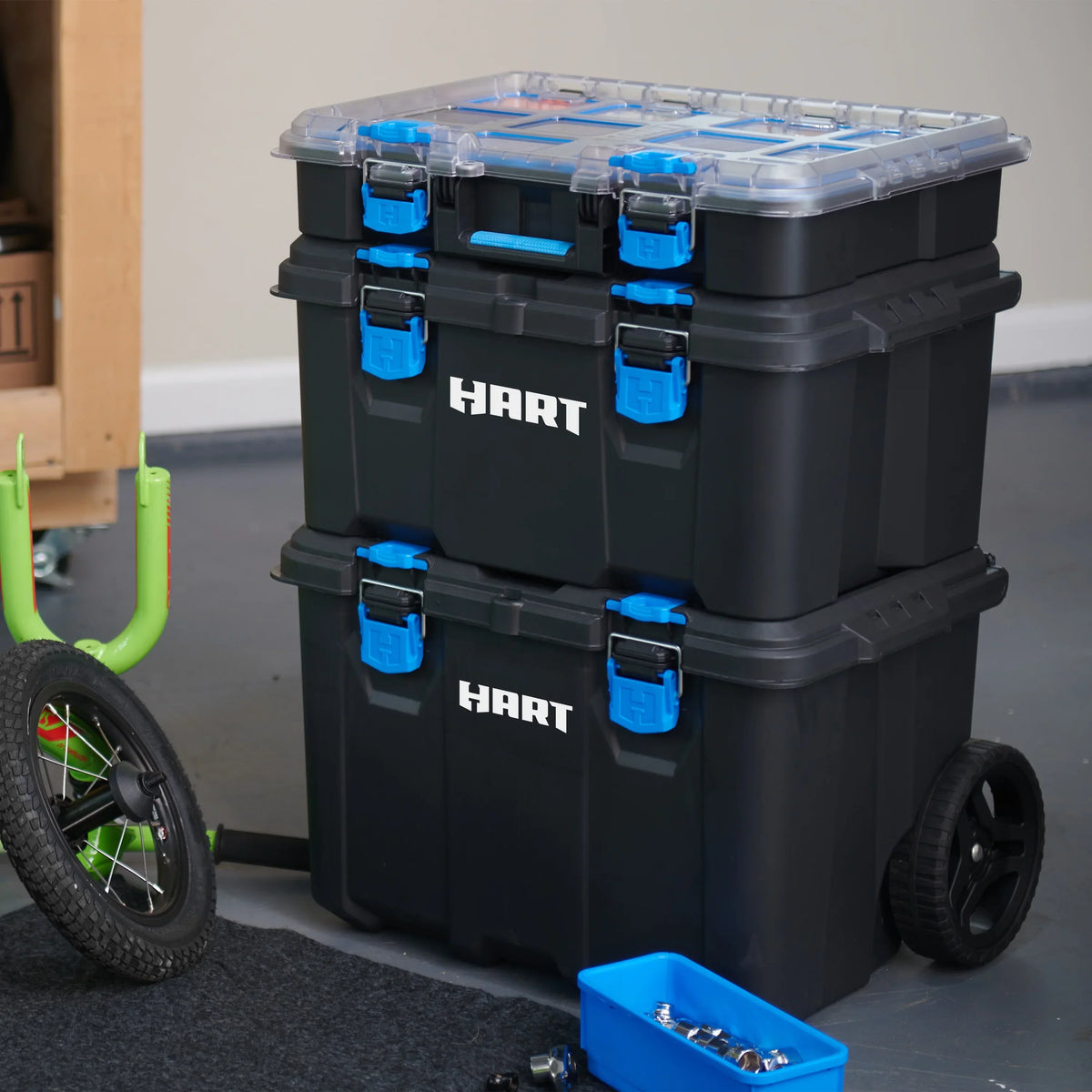 2026 NewHART Stack System, Mobile Tool Storage and Organization, Black & Blue