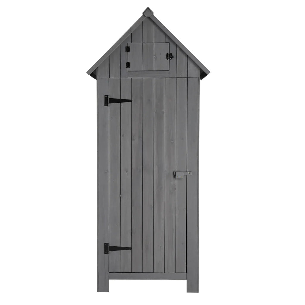 2026 NewiTopRoad 70in Outdoor Storage Shed for Garden Tools, Wooden Patio Shed Lockers