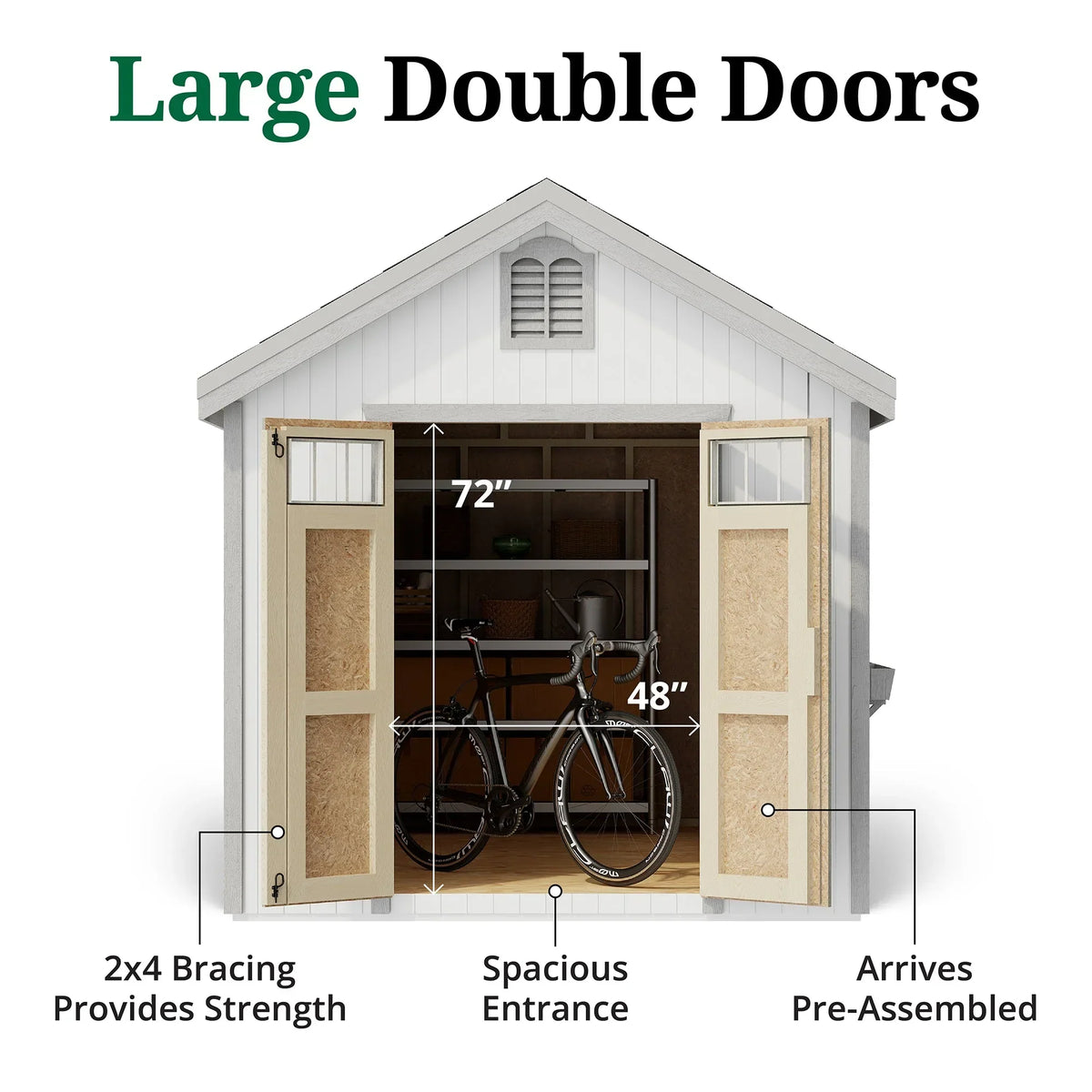 2026 NewLittle Cottage Co. 8x8 Colonial Williamsburg Shed with Operable Windows, Outdoor Wood Storage Do-It-Yourself Precut Kit