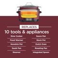 2026 NewNinja Foodi Possible Cooker, 8.5 Quart, 6-in-1 Multi-Cooker, Slow Cooker, Steamer, Glass Lid Integrated Cooking Utensil, Nonstick, Oven Safe Pot to 500°F, Cherry Tarte, MC1000WM