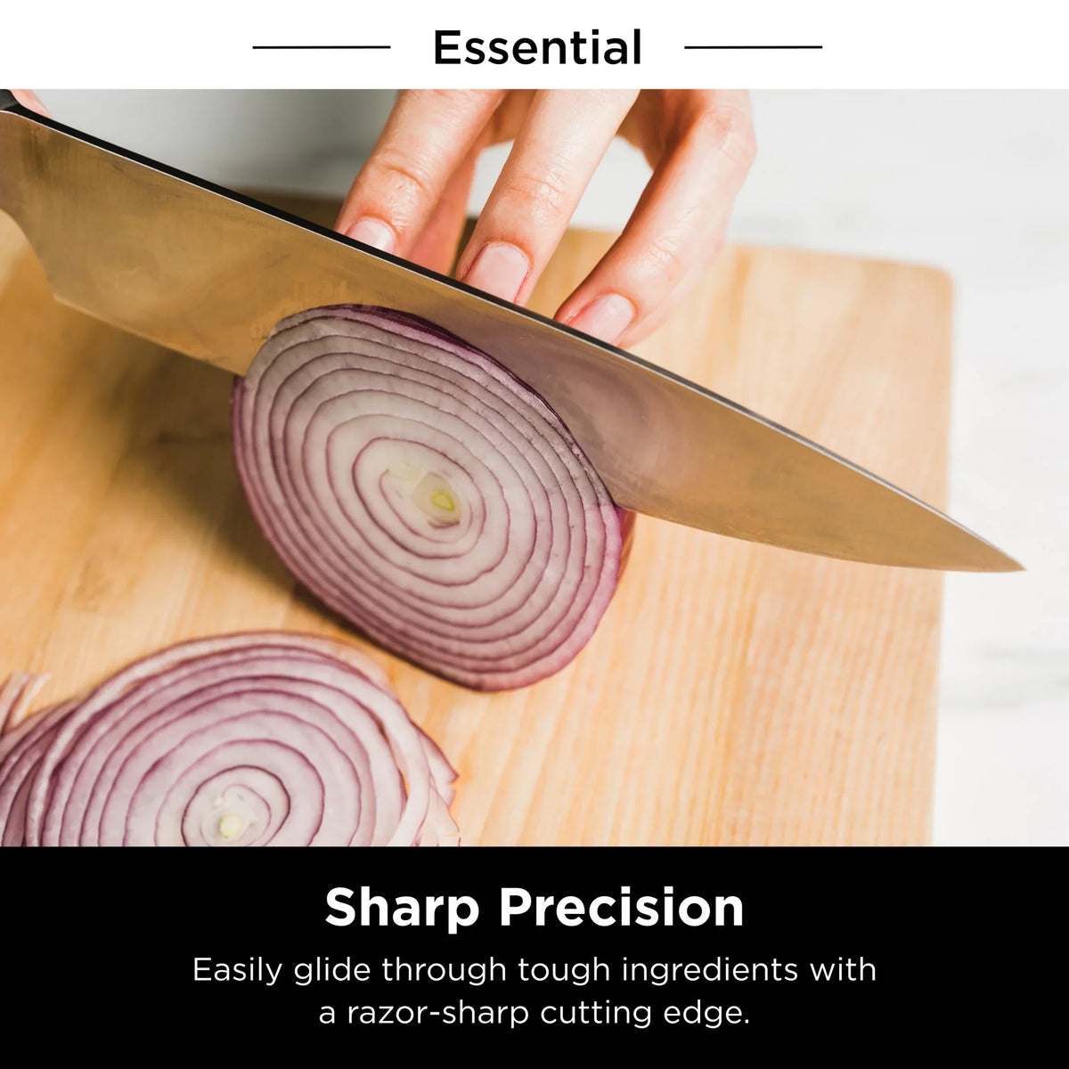 2026 NewNinja NeverDull 14-Piece Stainless Steel Essential Knife System with Built-in Sharpener, K12014 Black/Gray