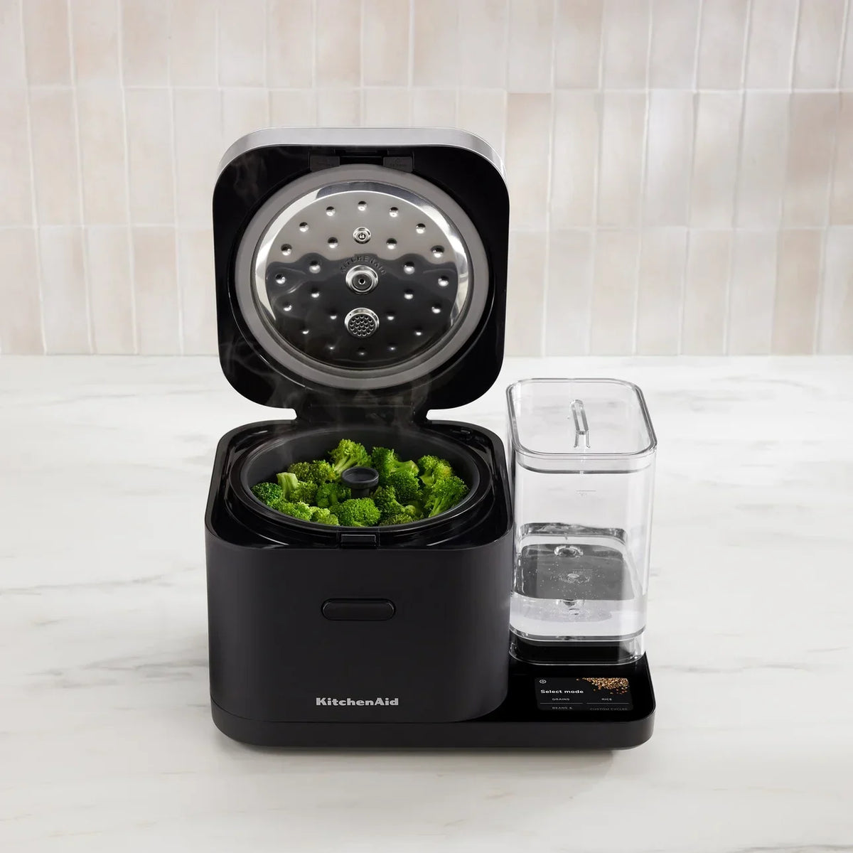 2026 NewKitchenAid Grain and Rice Cooker 8 Cup with Automatically Sensing Integrated Scale + Water Tank, KGC3155BM