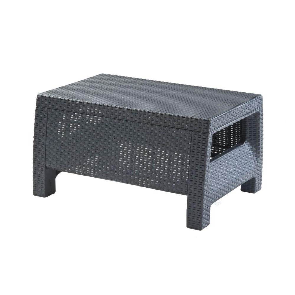 2026 NewKeter Corfu All Weather Resin 4 Piece Patio Conversation Set, Graphite