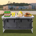 2026 NewFolding Camping Table Portable Aluminum Camping Table Height Adjustable Camping Cook Station for Indoor Outdoor