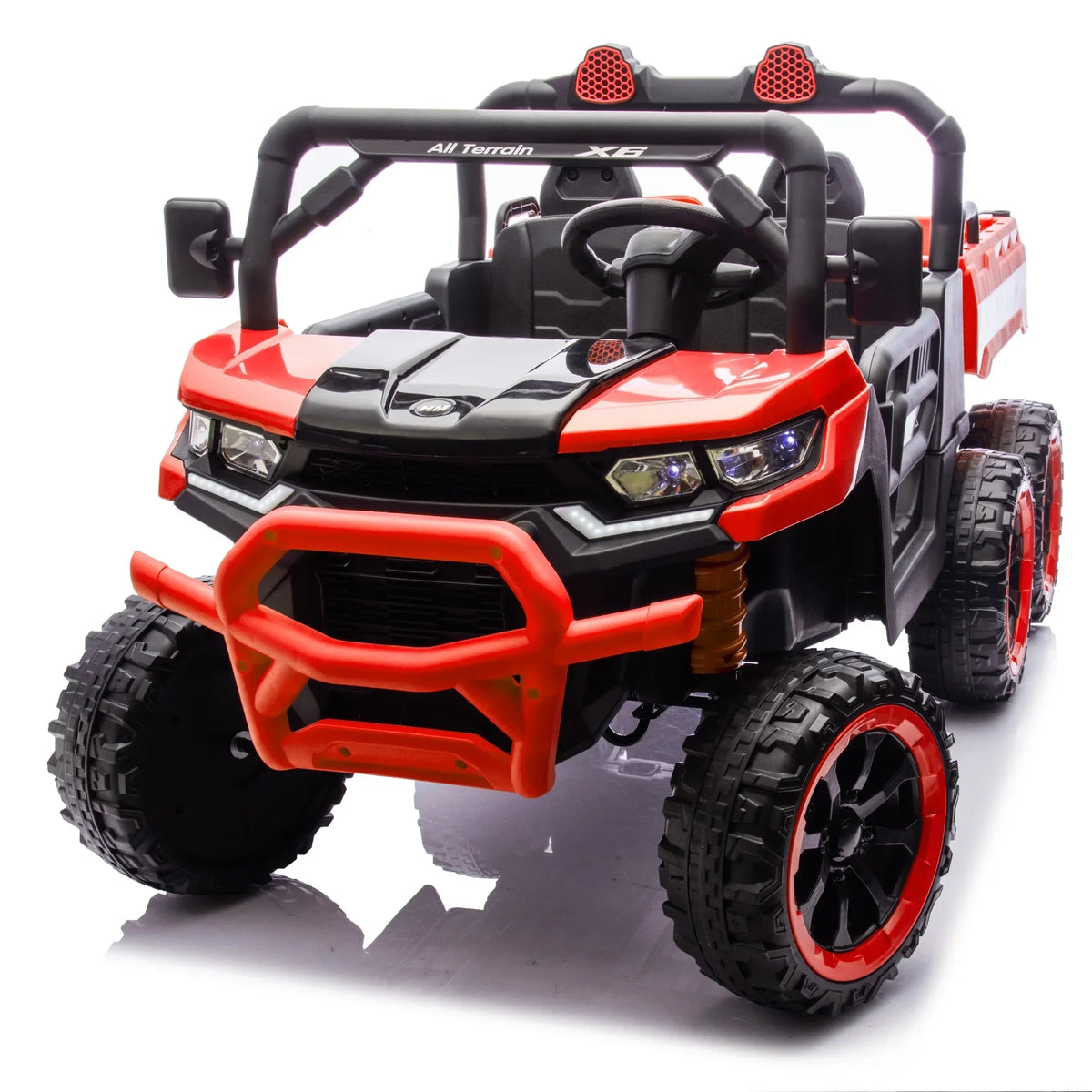 2026 NewXuanlur 24V 2 Seater Kids Ride on Car Truck, Ride on UTV W/ 2x200W Motor, 24 Volt Ride on Toys W/ Dump Bed/Shovel, Electric Car for Kids W/ Durable Tires, LED Light, Music, Remote Control, Black