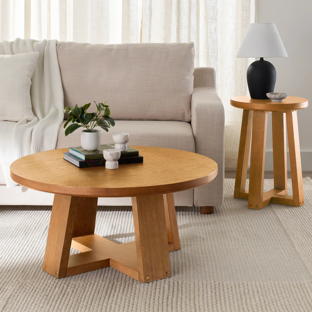 2026 NewBetter Homes & Gardens Ezra Coffee Table, Walnut finish