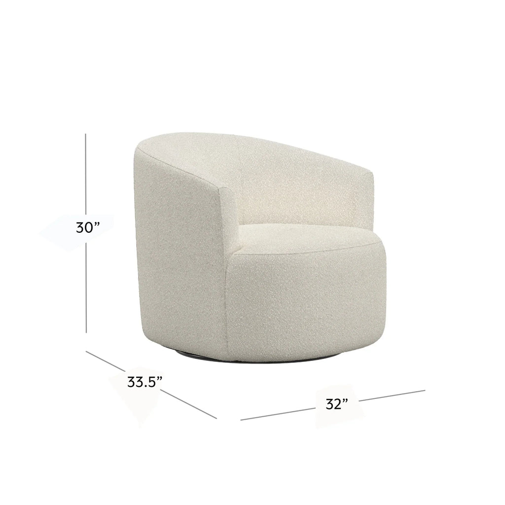 2026 NewMainstays Boucle Swivel Accent Chair, Taupe