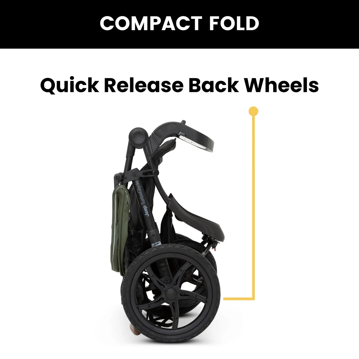 2026 NewJeep TurboGlyde Jogging Stroller by Delta Children, Black
