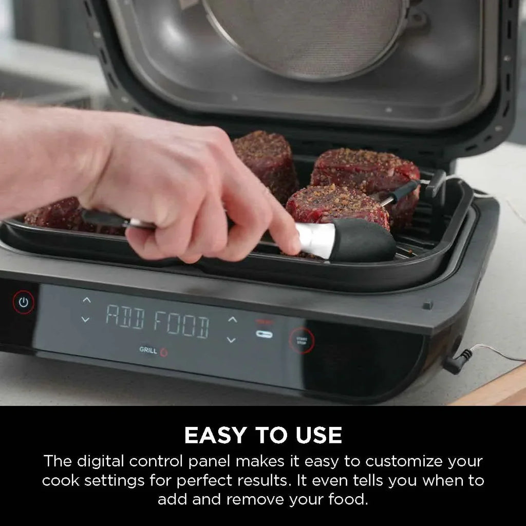 2026 NewFoodi Smart XL 4-in-1 Indoor Grill with 4-Quart Air Fryer, Roast, Bake, and Smart Cook System, FG550