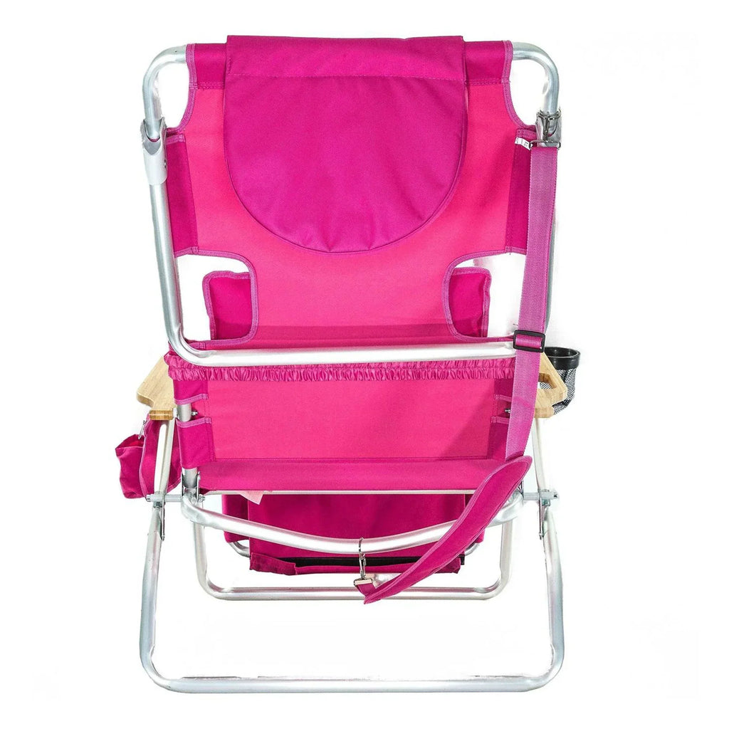 2026 NewOstrich Deluxe 3N1 Lightweight Outdoor Beach Lounge Chair w/Footrest, Pink