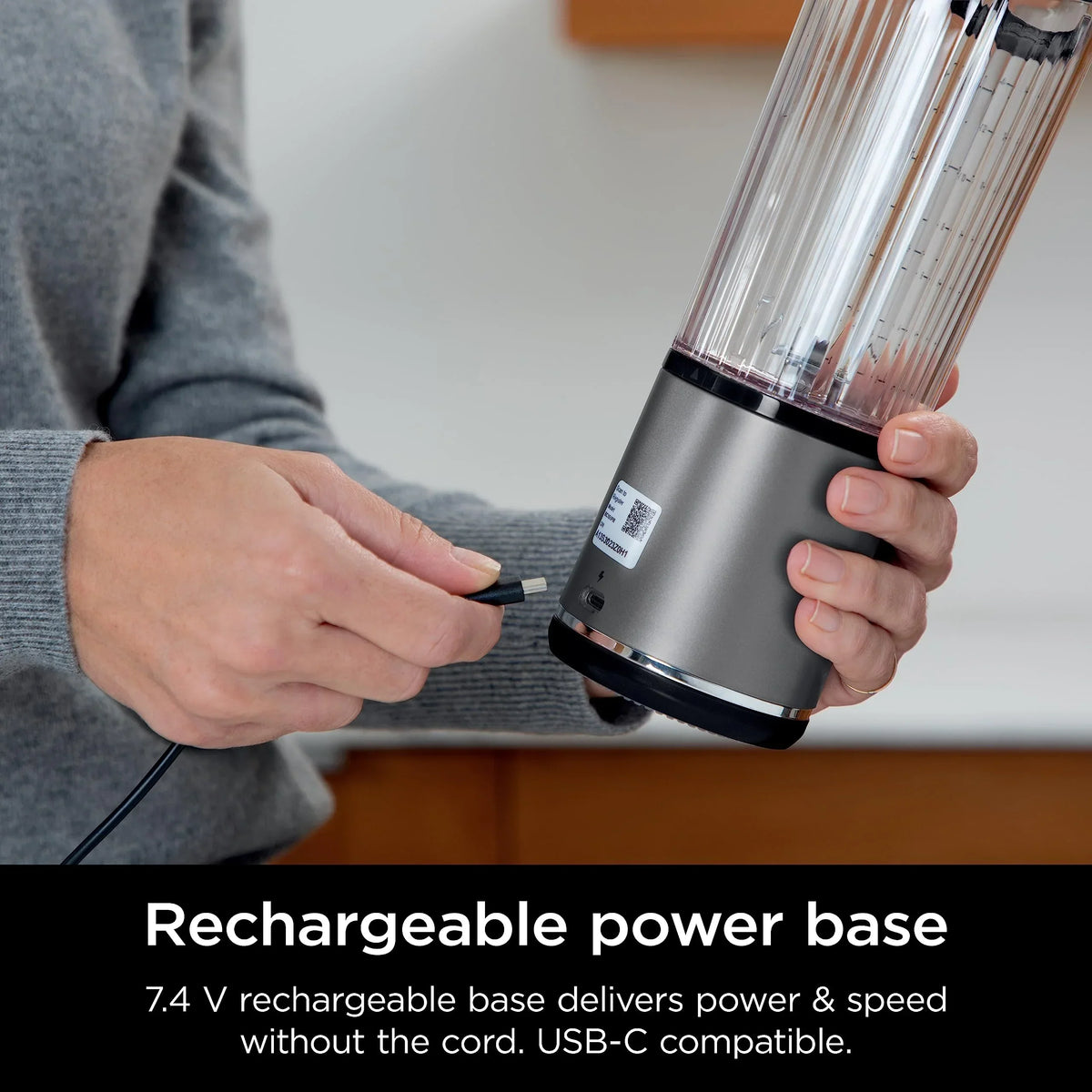 2026 NewNinja Blast Portable Blender, Cordless, 18oz. Vessel, Personal Blender for Shakes & Smoothies, BPA Free, Leakproof Lid & Sip Spout, USB-C Rechargeable, Dishwasher Safe Parts, Metallic Purple,