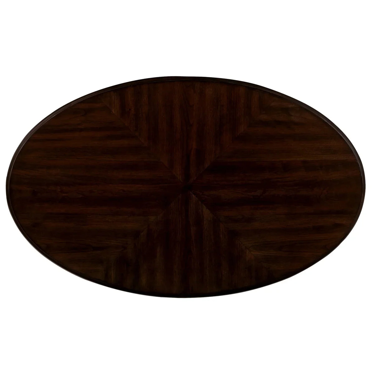 2026 New42" Oval Coffee Table with Storage Shelf, 2-Tier Solid Wood Cocktail Tea Table, Traditional Retro Center Table for Living Room, Bearing 400LBS, Cherry