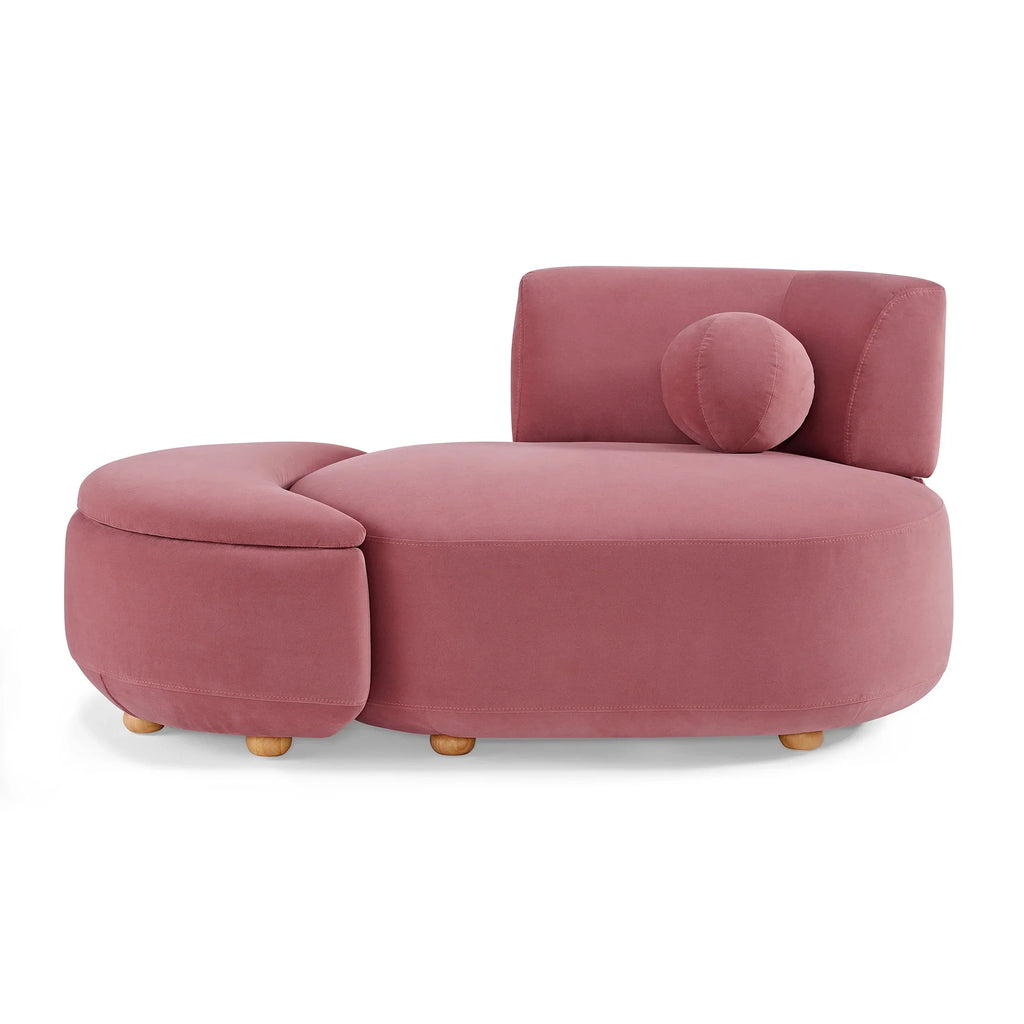 2026 NewBetter Homes & Gardens Juliet Modern Boucle Chaise & Storage Ottoman, Pearl