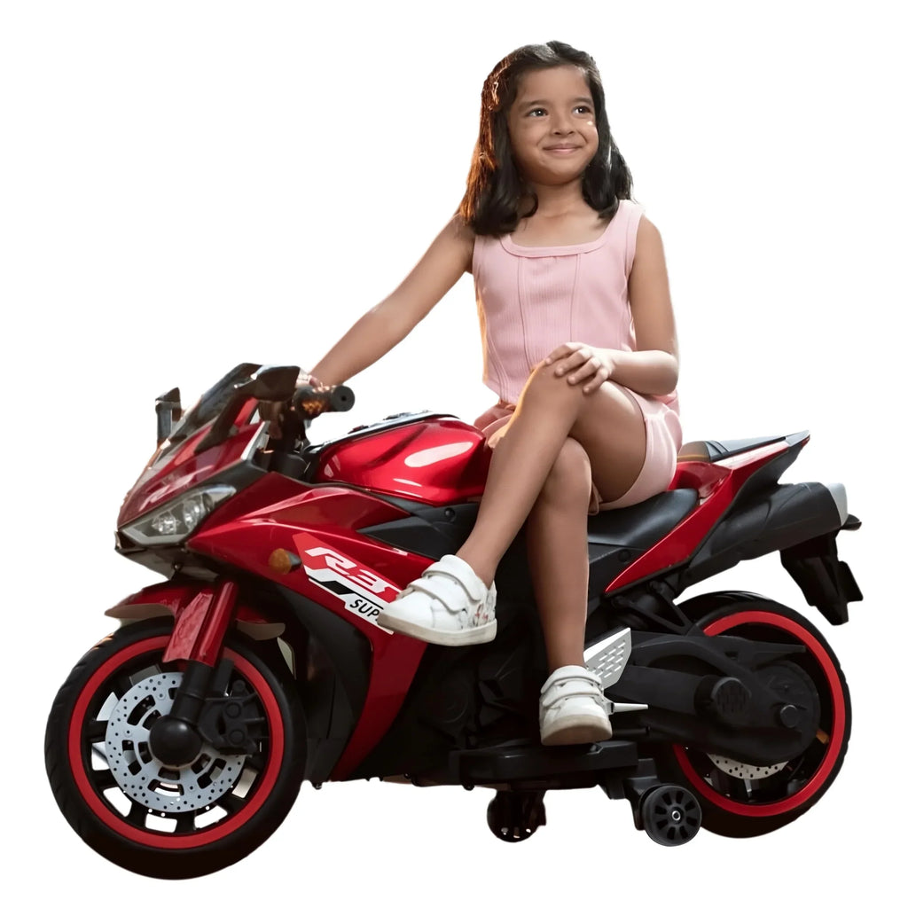 2026 New2 Seats Electric Dirt Bike Motorcycle for Kid 3-8, 12V Kids Motorcycle with Manual Throttle, Lighting Wheels, Music Function, Max Load 99LB (Blue)