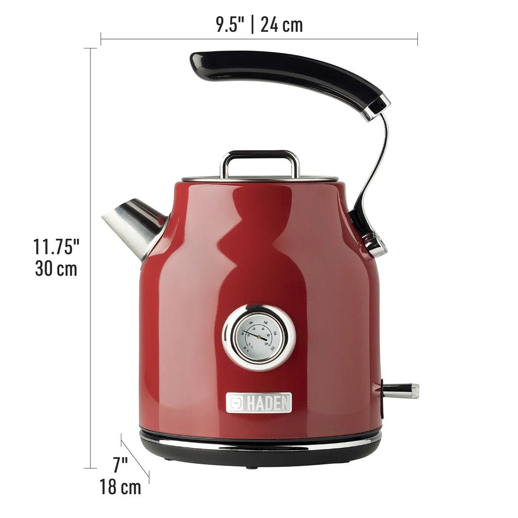 2026 NewHaden Dorset 1.7 Liter Electric Water Kettle with Base, Putty & Chrome