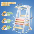 2026 NewHARPPA Foldable Toddler Kitchen Tower, Standing Tower for Kids Age 1.5-6 Years, White