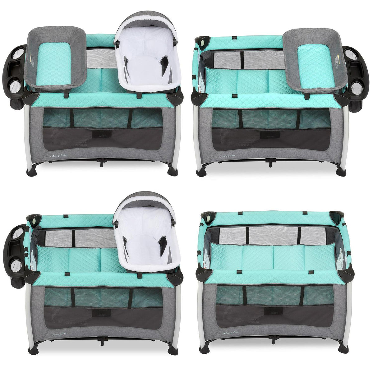 2026 NewDream On Me Princeton Deluxe Nap N Pack 3-in-1 Convertible Playard. Changer and Bassinet in Mint