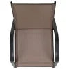 2026 NewBizChair 5 Pack Black Outdoor Stack Chair with Flex Comfort Material and Metal Frame