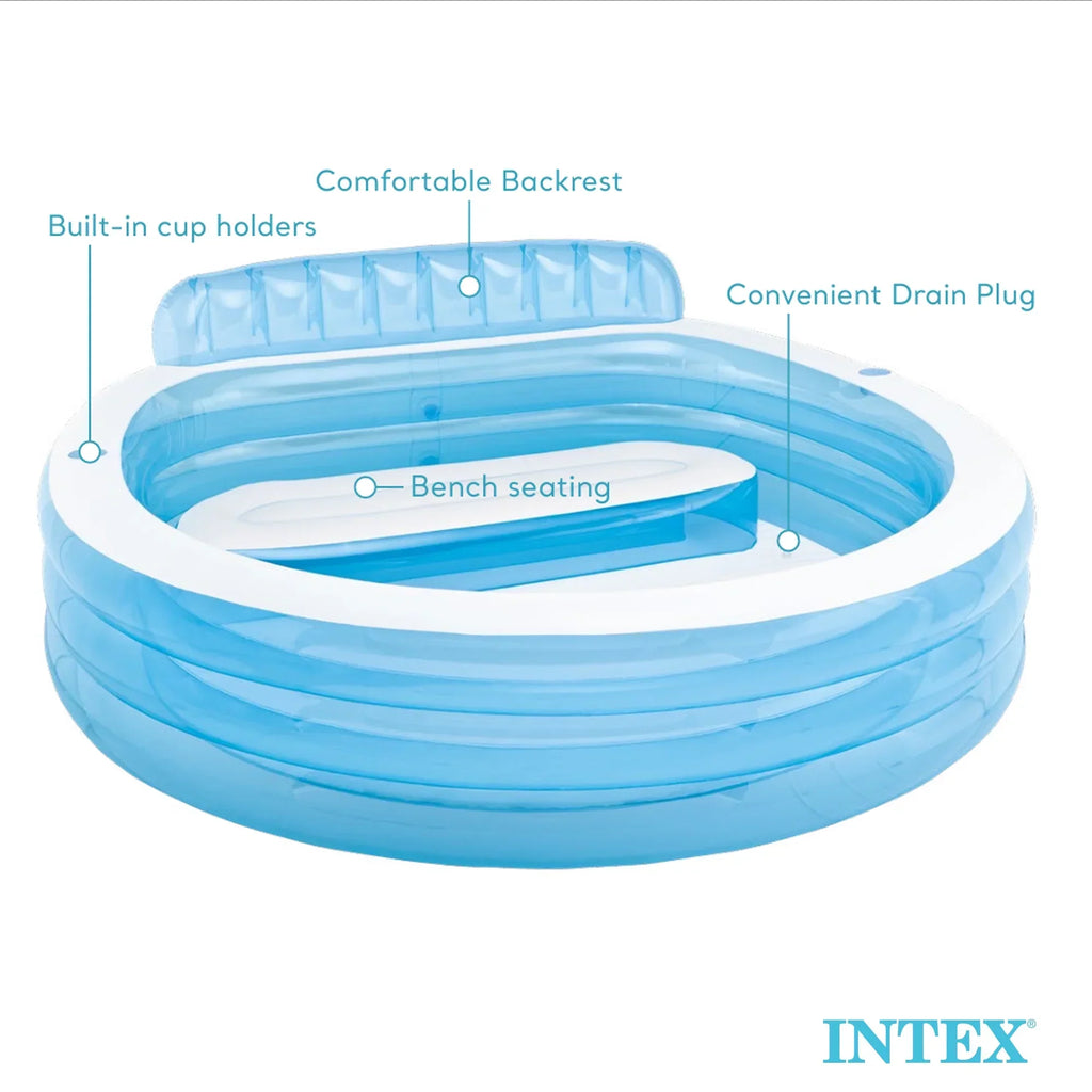 2026 NewIntex Swim Center Round Inflatable Outdoor Lounge Pool with Pool Cover