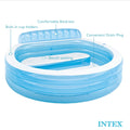 2026 NewIntex Swim Center Round Inflatable Outdoor Lounge Pool with Pool Cover