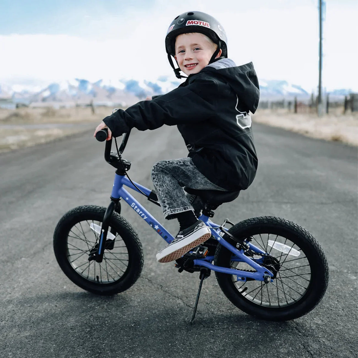 2026 NewGlerc 14 Inch Little Kids Bike BMX Style Bicycle with Training Wheels Coaster Brake for 3 4 5 Years Old Boys Girls, Blue