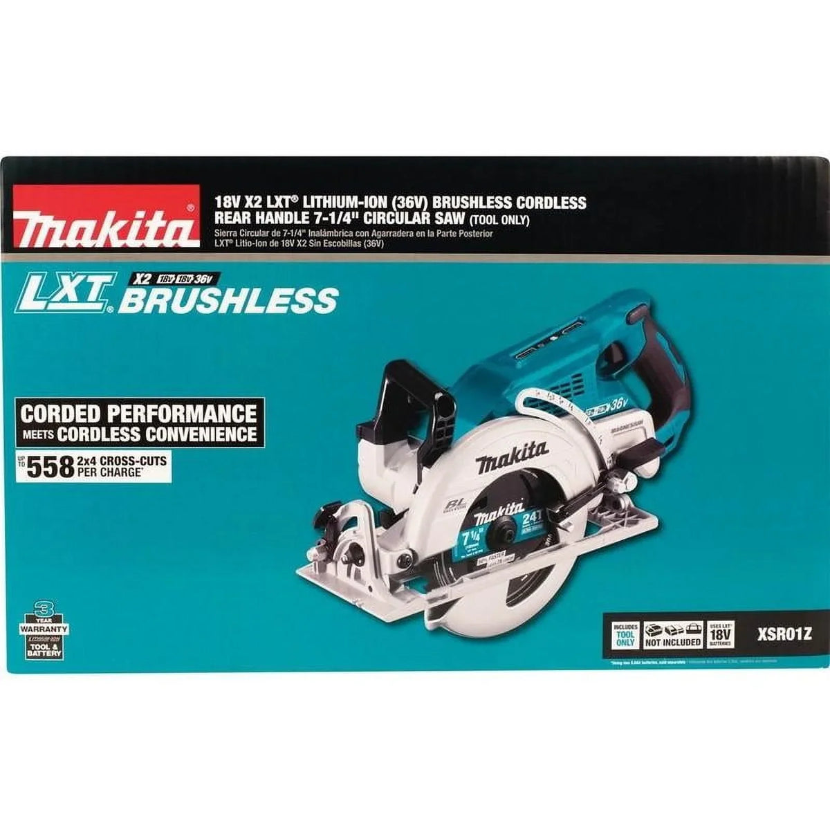 2026 NewMakita Circular Saw, 7.25 in Dia, 5100 RPM XSR01Z