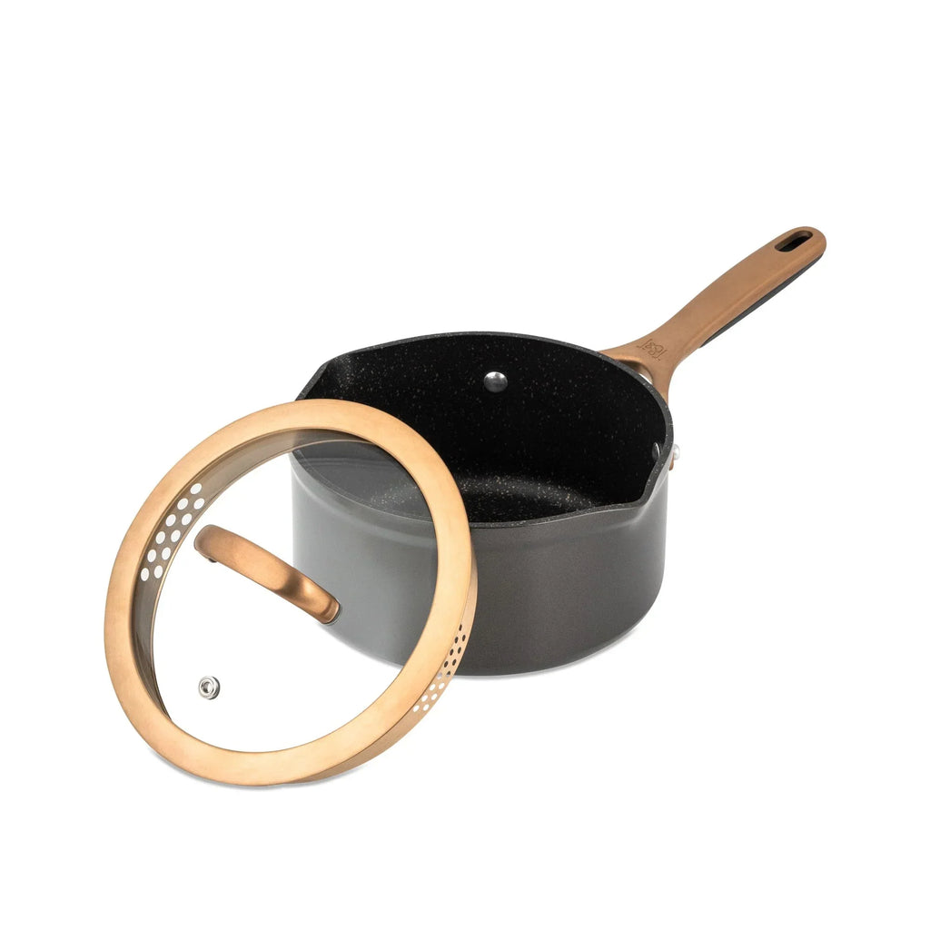 2026 NewThyme & Table Supreme 12-Piece Non-Stick Cookware Set, Pots and Pans Set- Bronze