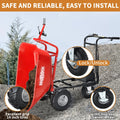 2026 NewRedRock Wheelbarrow Utility Cart Electric Powered Cart 48V28Ah 500W Capacity 500lbs (230kg) Material Debris Hauler 1000lbs Towing