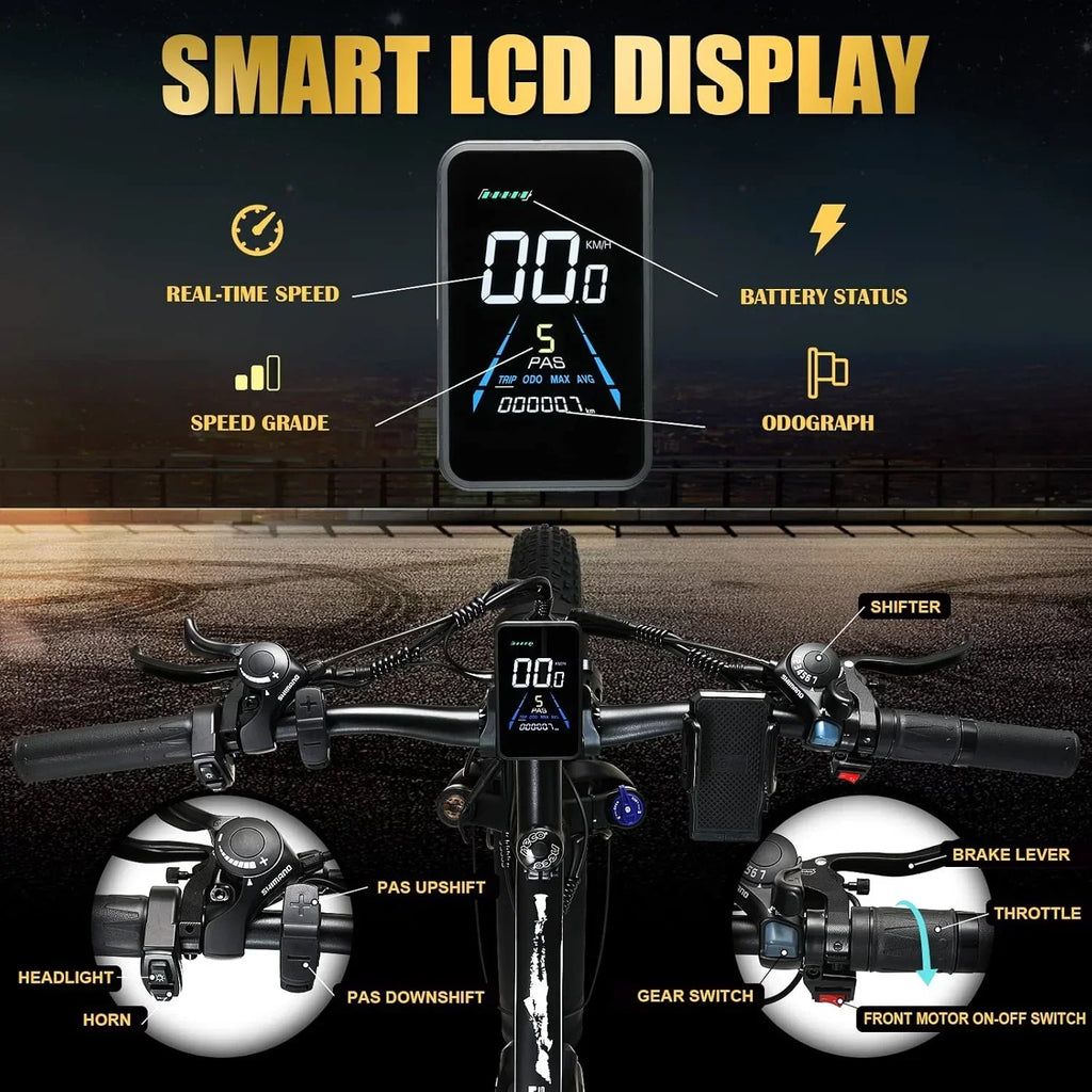 2026 NewKETELES Electric Bike for Adults, Peak 4000W Dual Motor Ebike"26" Fat Tire Electric Mountain bike, 48V 23AH Removable Battery UL 2849.