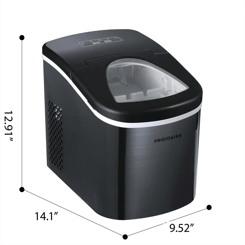 2026 NewFrigidaire Portable Self Cleaning Ice Maker, Black Stainless Steel, (EFIC117-Ssblack_Sc)