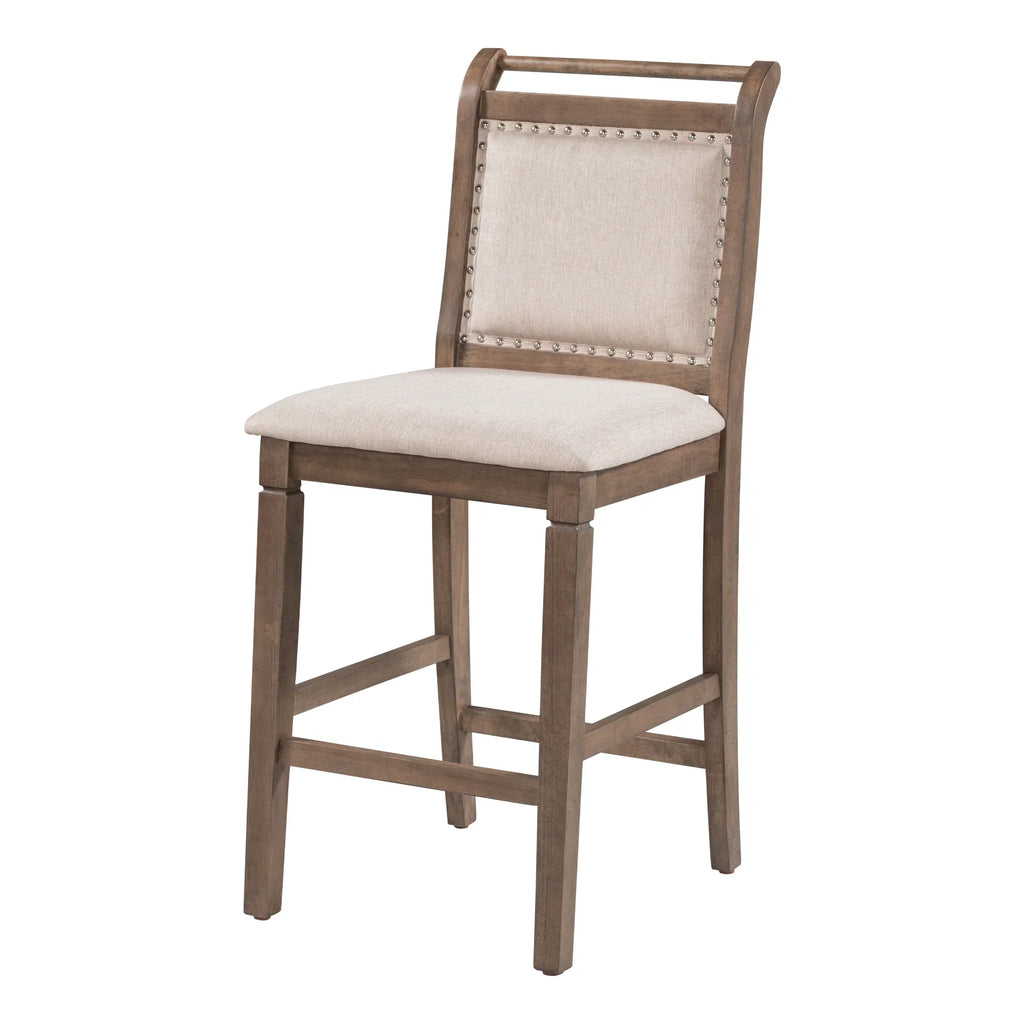 2026 NewHarper & Bright Designs 3 Piece Wood Folding Dining Table Set Drop Leaf Table with 2 Padded Counter Height Dining Chairs for Small Place, Brown