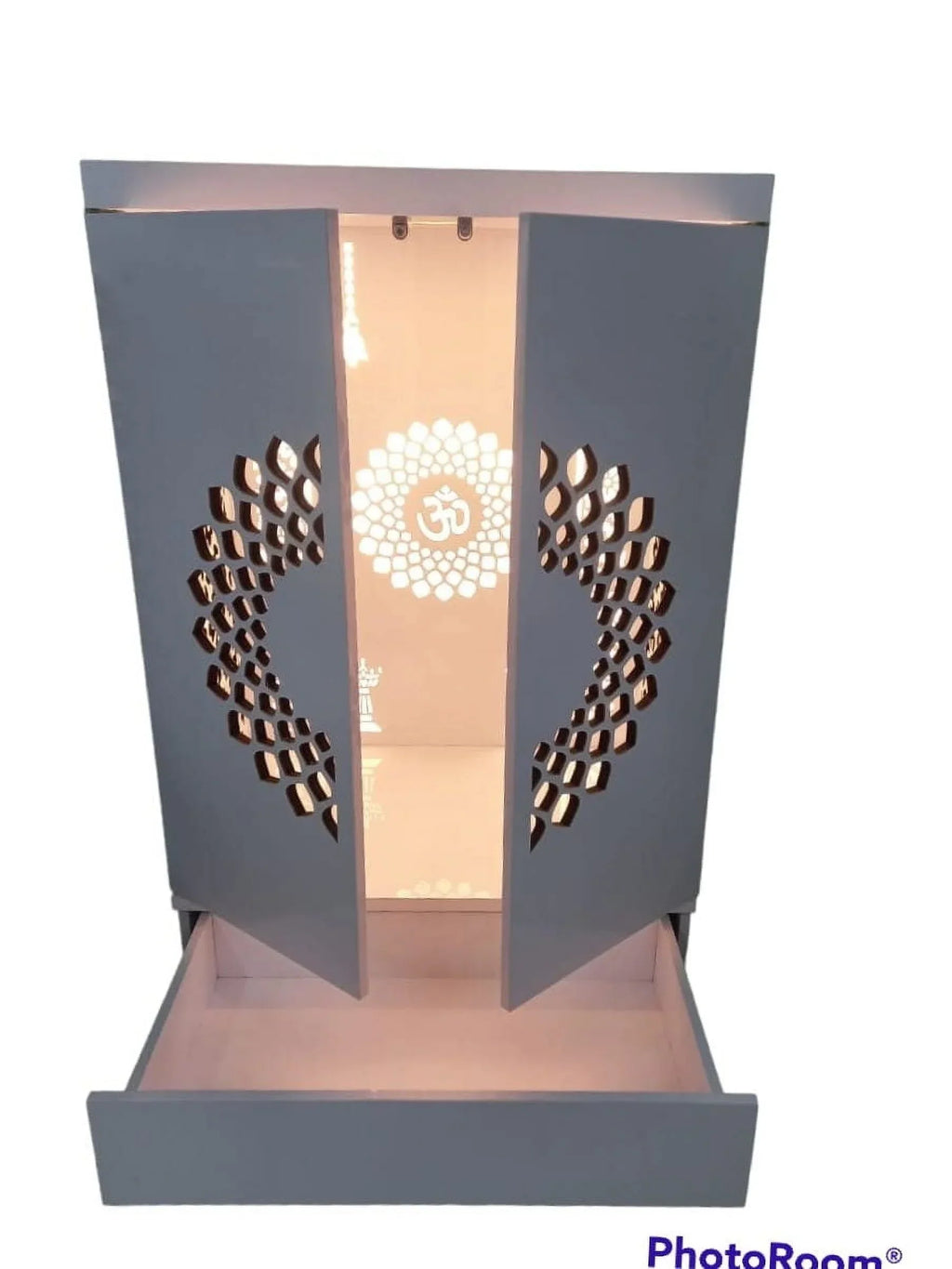 2026 NewCustomized Wooden Cabinet Desginer Mandir With LED / Mandir For Home & Office / Temple For Home / Pooja Ghar / Mandir With Lights /Storage