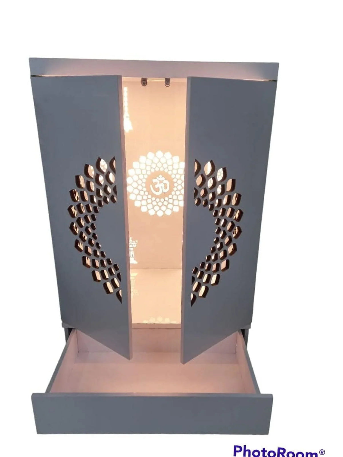 2026 NewCustomized Wooden Cabinet Desginer Mandir With LED / Mandir For Home & Office / Temple For Home / Pooja Ghar / Mandir With Lights /Storage
