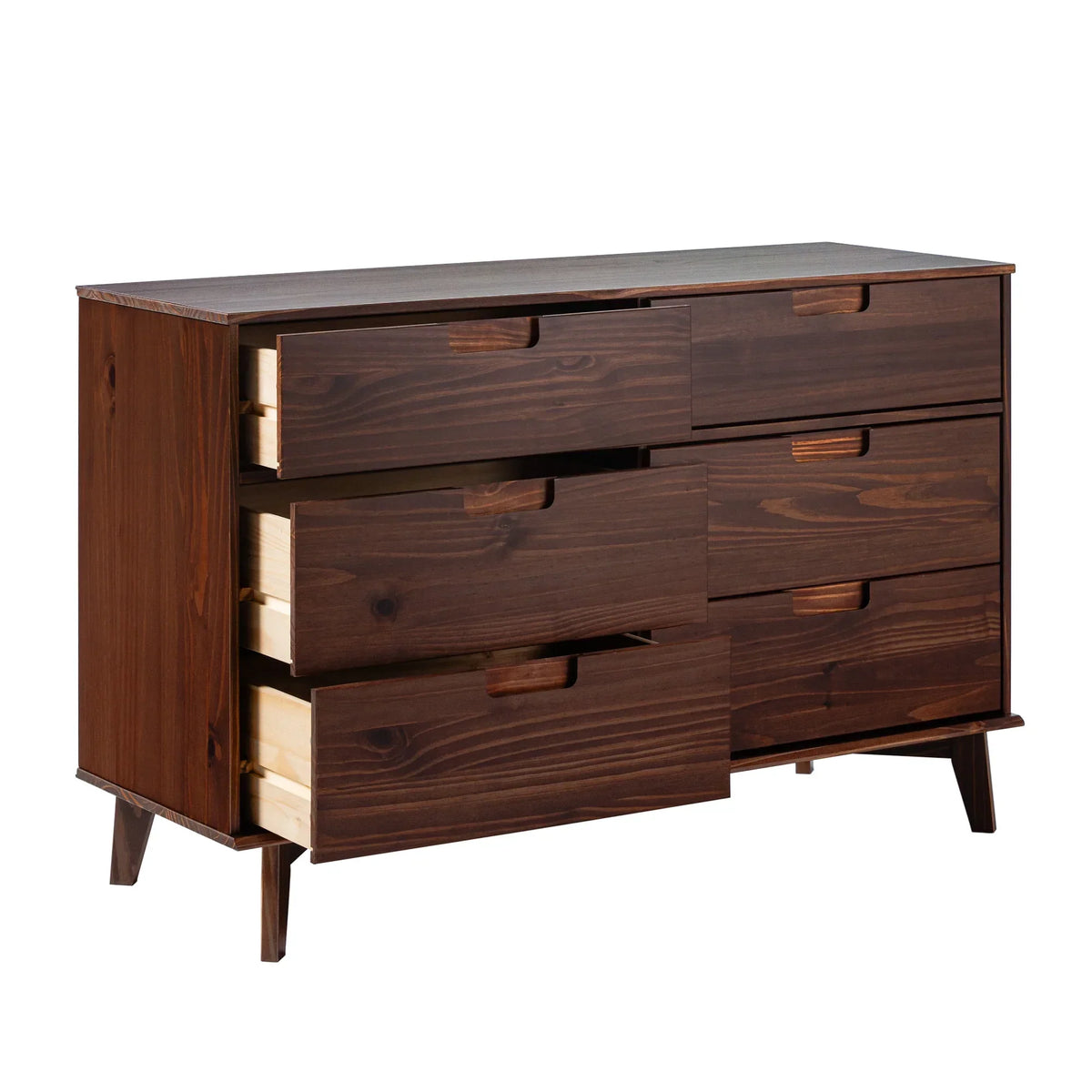 2026 NewWalker Edison Sonoma 6-Drawer Solid Wood Caramel Dresser