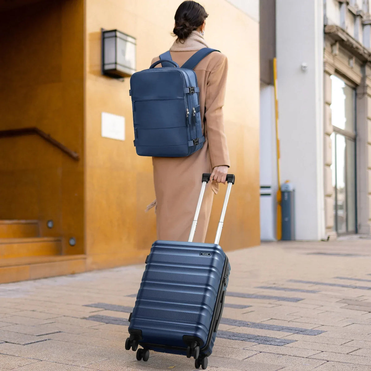 2026 NewMIUSSE Luggage Sets 3 Piece, 20 Inch Carry On Luggage with Wheels, 100% PC Hardshell Suitcase with TSA Lock, Carry On Suitcases Airline Approved With Travel Backpack for Men Women