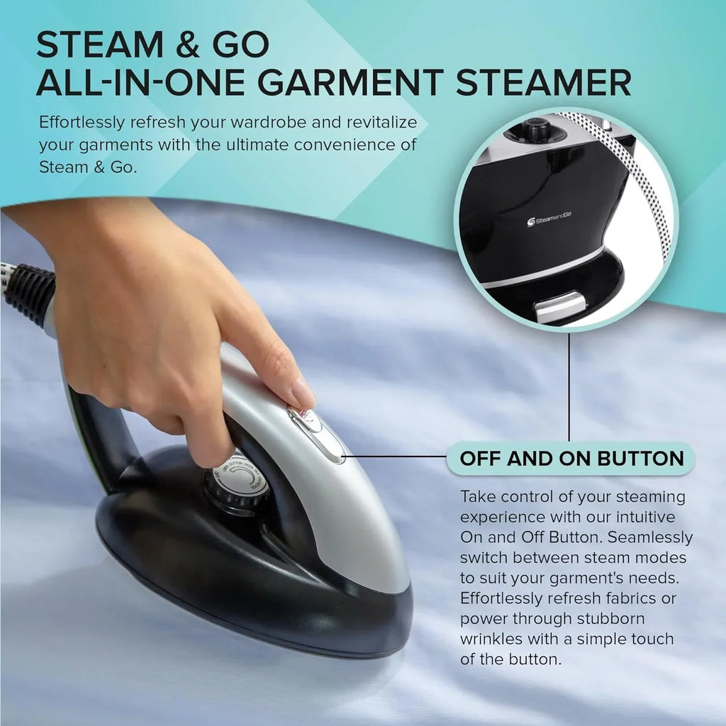 2026 NewSteam & Go All-in-One Garment Steamer & Clothes Iron with Ironing Board & Hanger