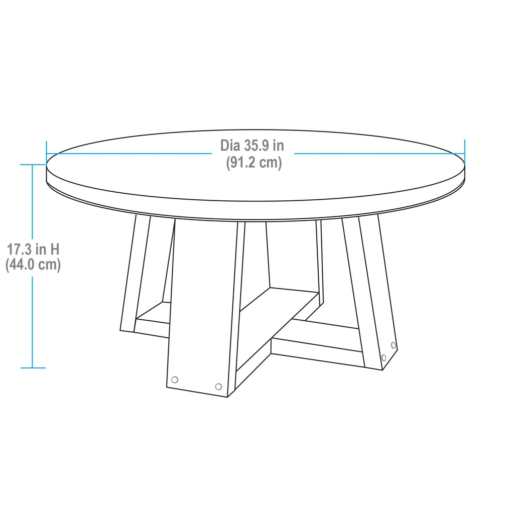 2026 NewBetter Homes & Gardens Ezra Coffee Table, Walnut finish