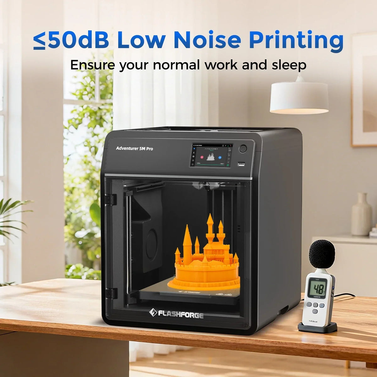 2026 NewFlashforge Adventurer 5M 3D Printer, Fully Auto Leveling & 600mm/s High Speed Printing, Black